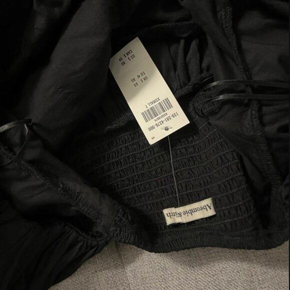 Abercrombie Ruched Puff Sleeve Mini Dress - Picture 4 of 4